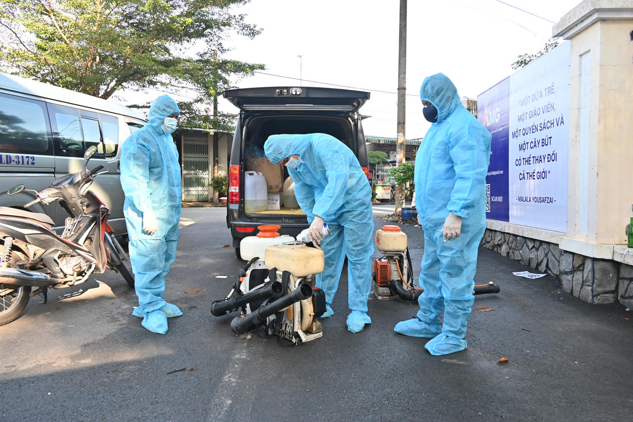 Vedan Việt Nam hỗ trợ phòng chống dịch bệnh ở các trường học tại huyện Long Thành (Đồng Nai)