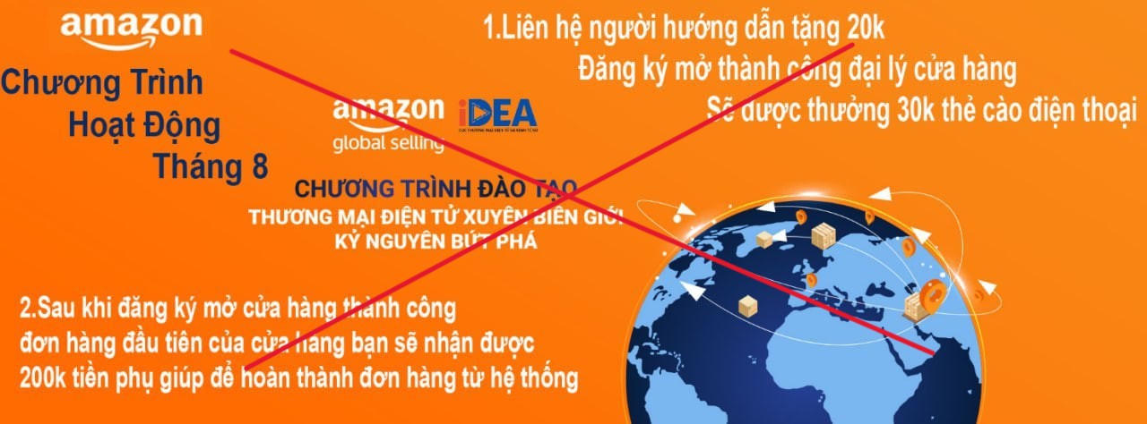 Cảnh báo chiêu lừa đảo được thưởng tiền khi mở đại lý trên Amazon