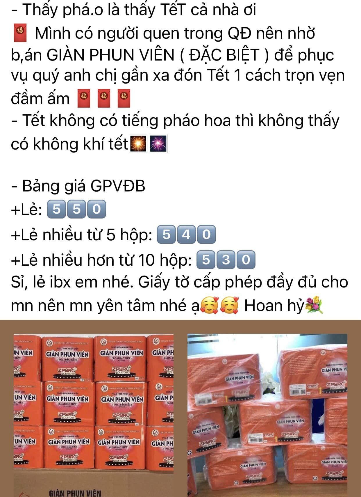Cận Tết, thị trường pháo hoa trái phép 'rầm rộ' trên 'chợ mạng'