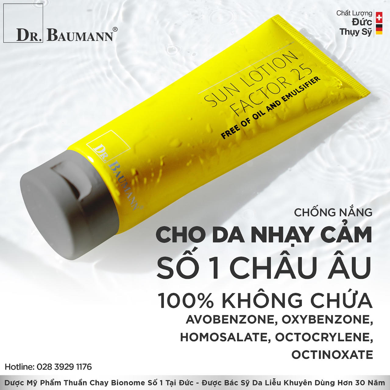 Sun Lotion Factor 25: Kem chống nắng bảo vệ hiệu quả trước tác động của ánh nắng