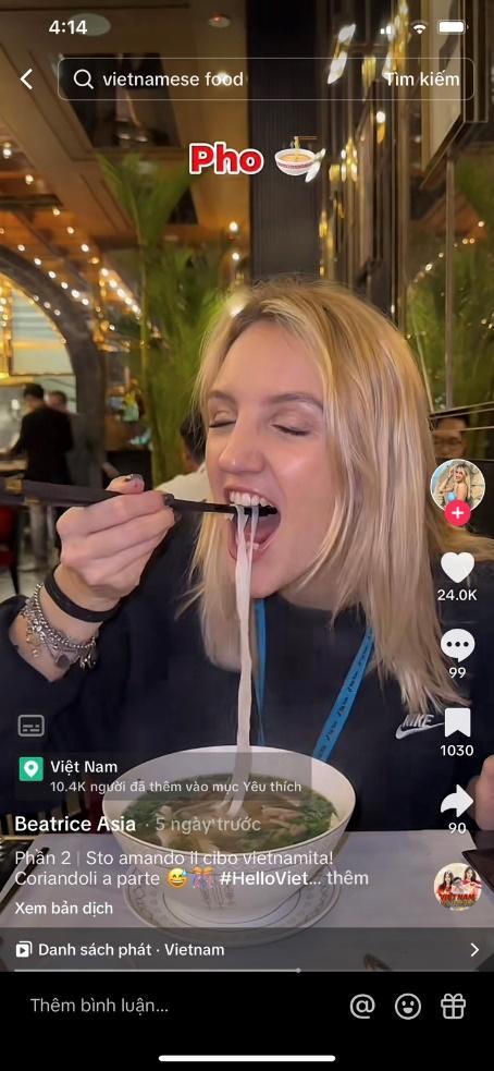 Điều gì khiến 'phở Capella', 'hoàng hôn Phú Quốc' nhận hàng vạn lượt thả tim của cộng đồng Tiktok?