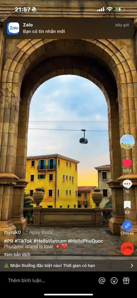 Điều gì khiến 'phở Capella', 'hoàng hôn Phú Quốc' nhận hàng vạn lượt thả tim của cộng đồng Tiktok?