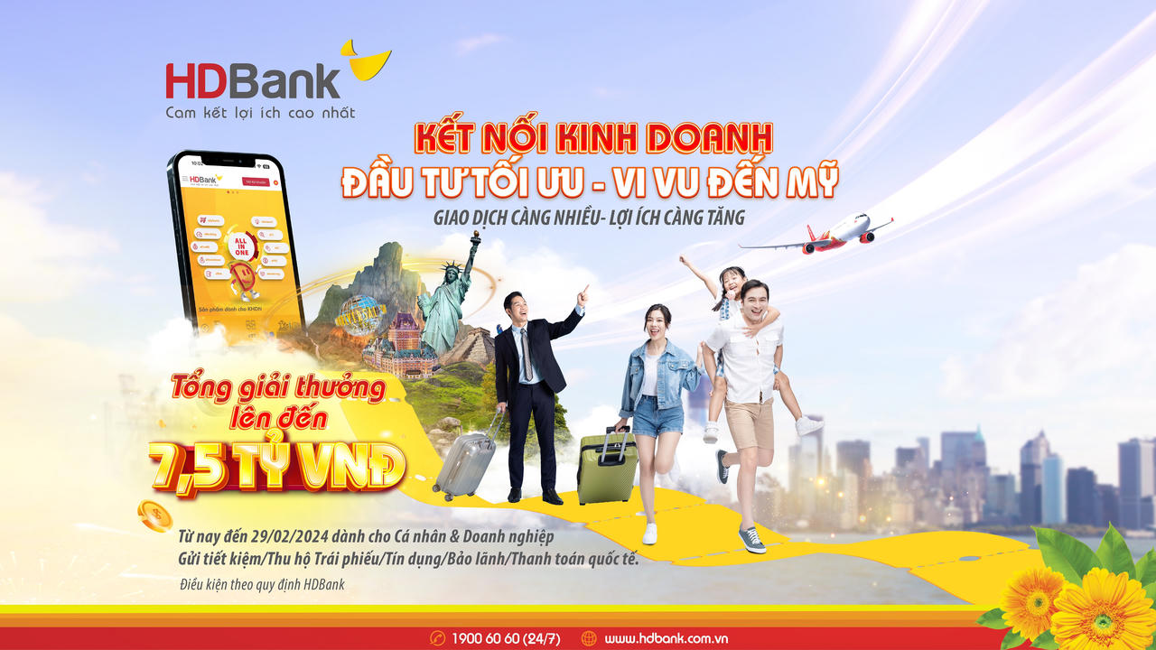 Cơ hội đi Mỹ dễ dàng, nếu bạn đang là khách hàng của HDBank 