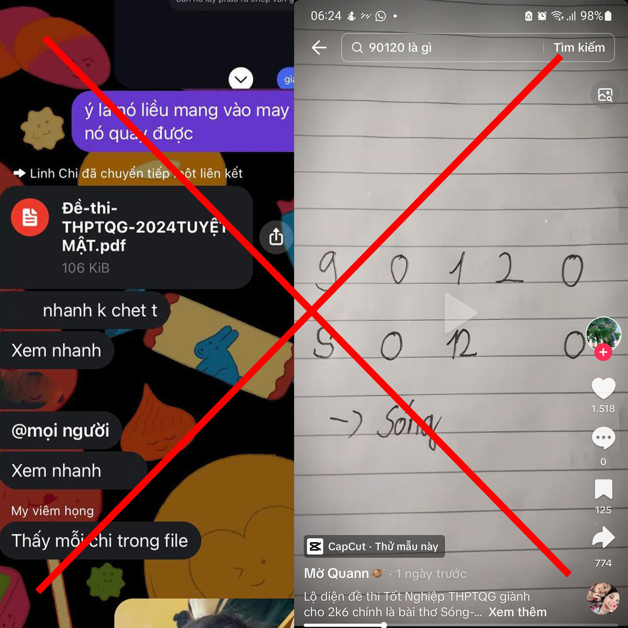 Bộ Công an đang xác minh đối tượng đăng thông tin sai sự thật về việc lộ đề thi tốt nghiệp THPT 2024
