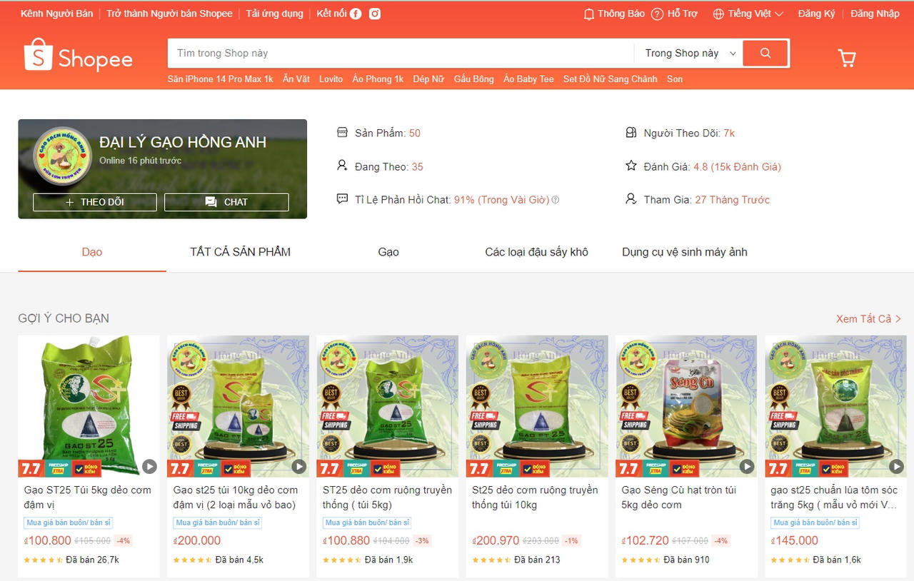 Phát hiện cơ sở sản xuất gạo ST25 giả mạo bán trên Shopee