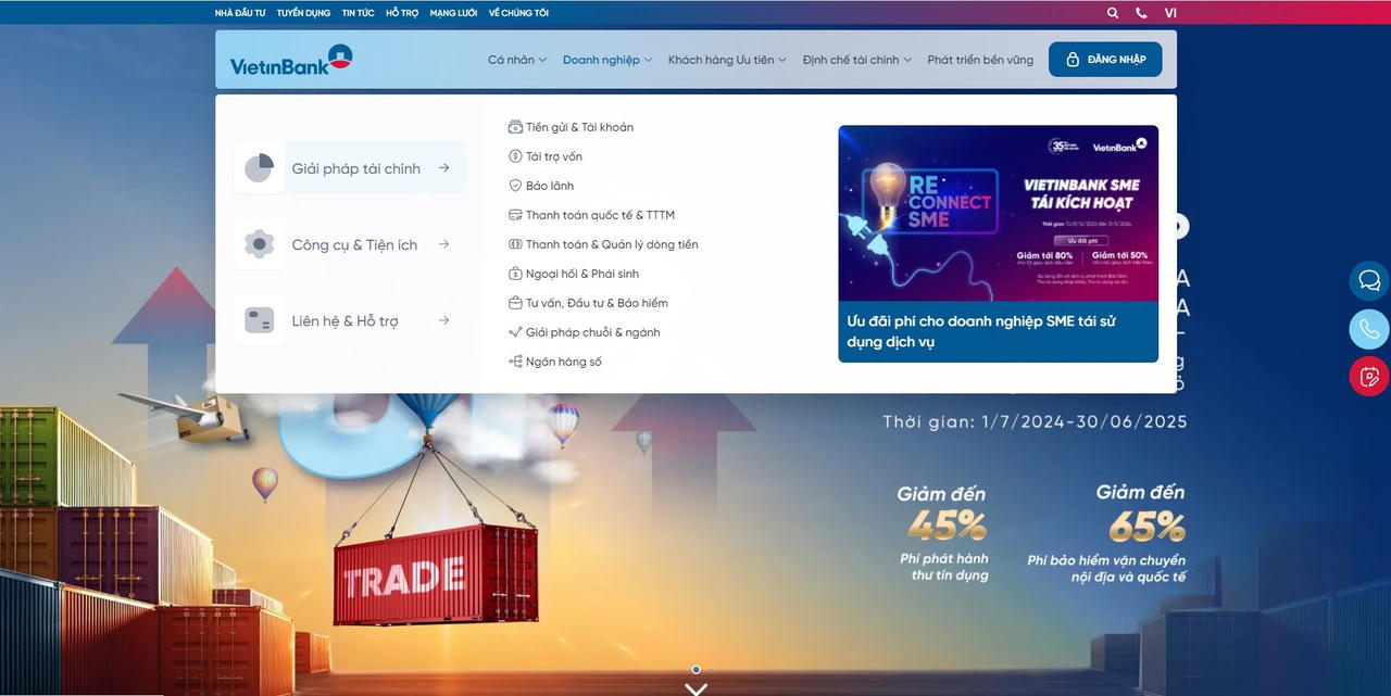 VietinBank nâng tầm trải nghiệm với website mới