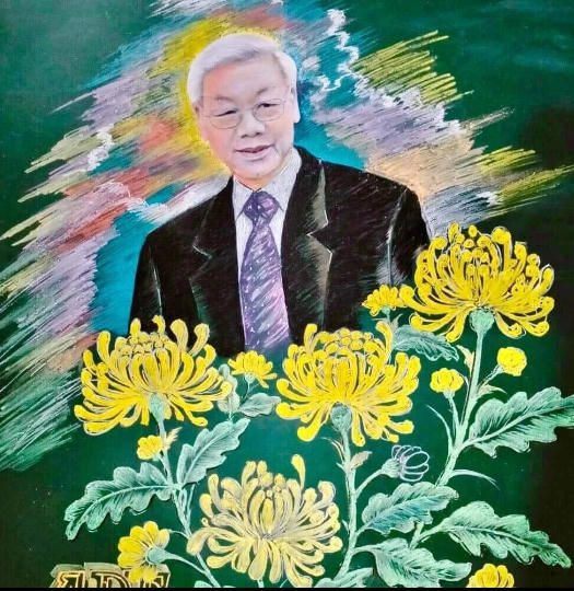 Những bức chân dung diệu kỳ của Tổng Bí thư Nguyễn Phú Trọng được tạc lên từ lòng kính yêu vô bờ