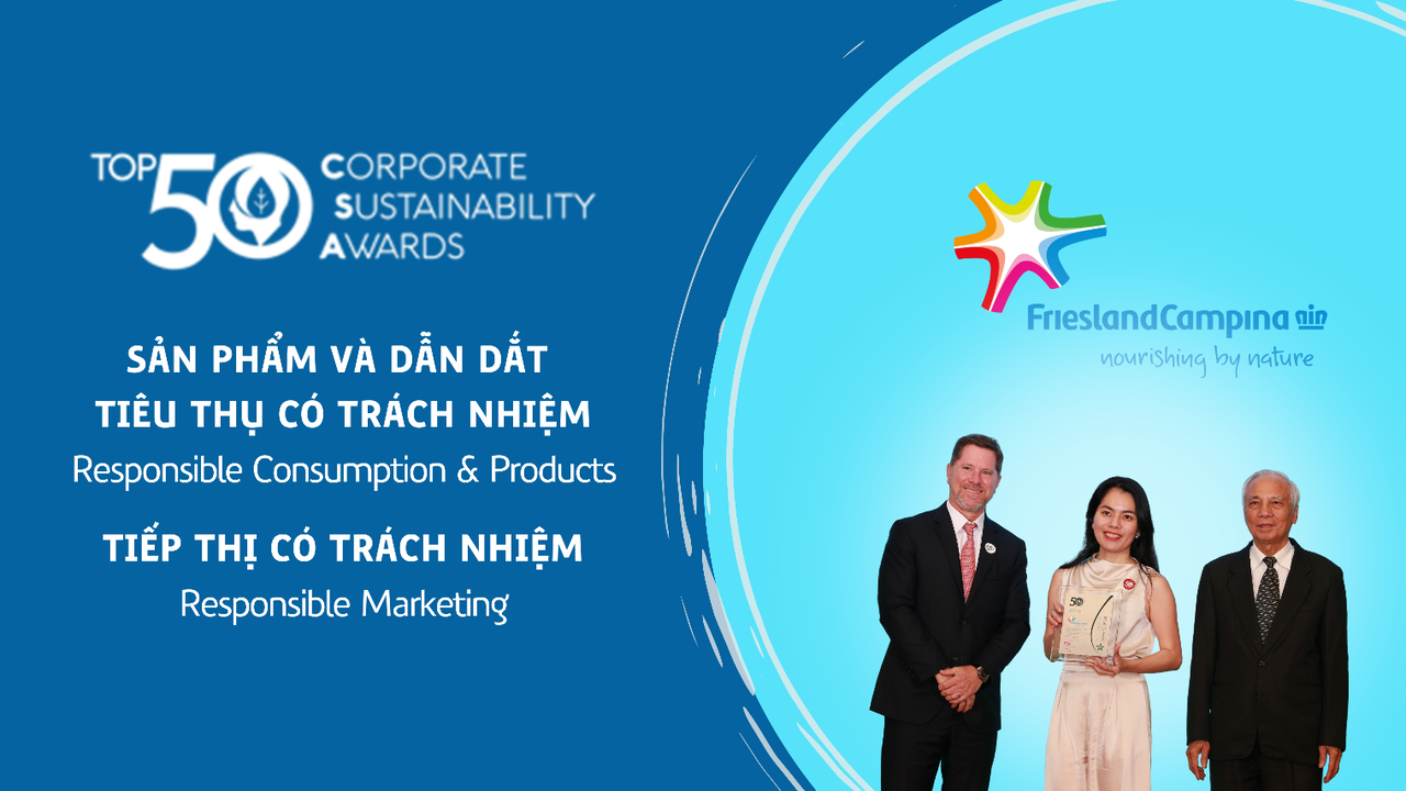 Doanh nghiệp sữa Cô gái Hà Lan ghi dấu ấn với “cú đúp” giải thưởng phát triển bền vững 2024