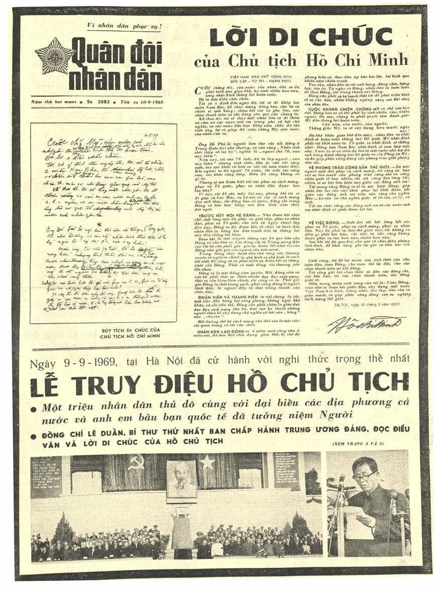 Xúc động những trang báo viết về ngày Bác đi xa
