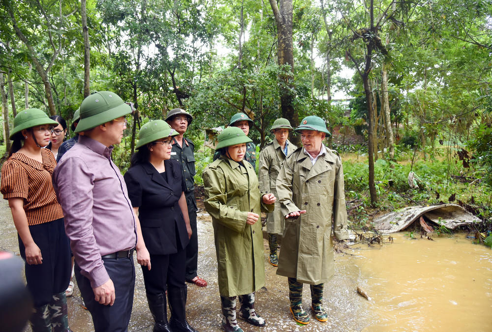 Phó Thủ tướng Hồ Đức Phớc kiểm tra công tác khắc phục hậu quả mưa lũ tại Thái Nguyên, Bắc Kạn, Cao Bằng 