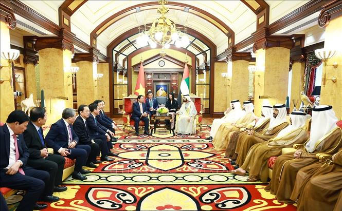 Thủ tướng Phạm Minh Chính hội đàm với Phó Tổng thống kiêm Thủ tướng UAE