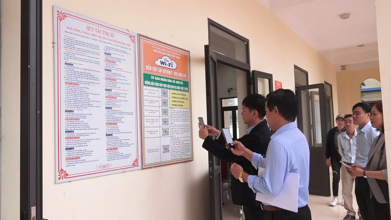 Thẩm định công nhận đạt chuẩn NTM nâng cao, NTM kiểu mẫu huyện Ba Vì 