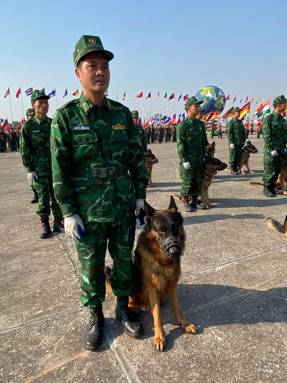 Quân khuyển miệt mài luyện tập chuẩn bị Triển lãm Quốc phòng quốc tế