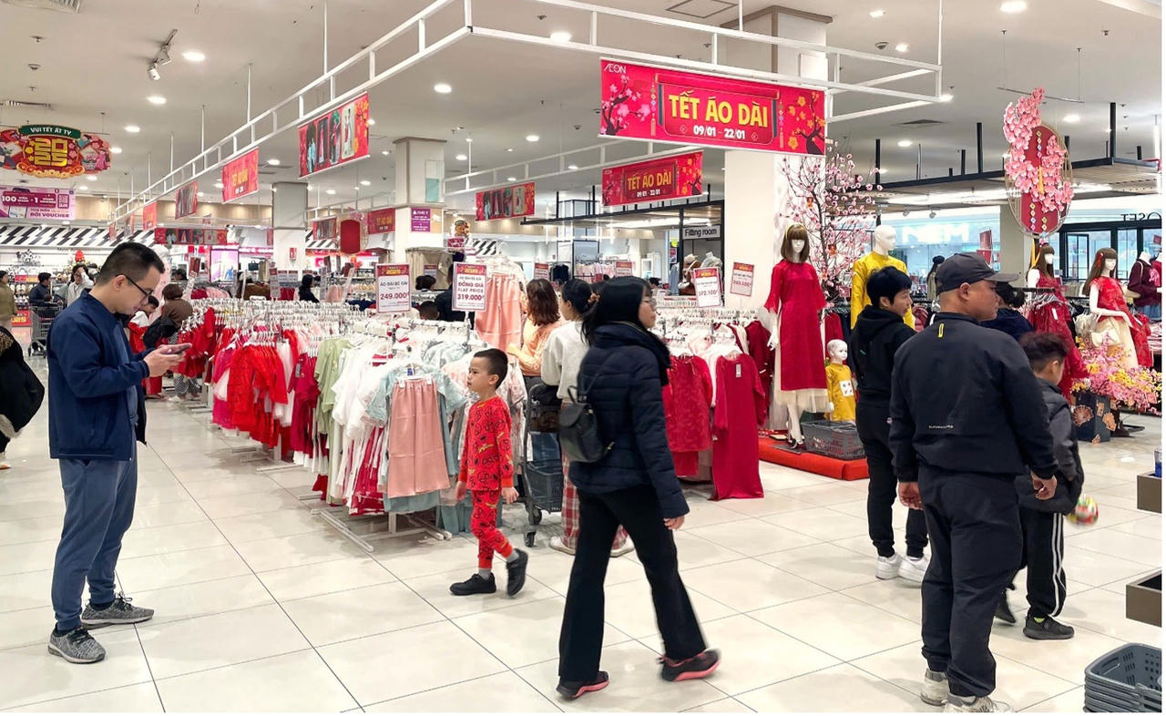 AEON mở cửa xuyên Tết Ất Tỵ, ưu đãi hấp dẫn phục vụ mua sắm Tết