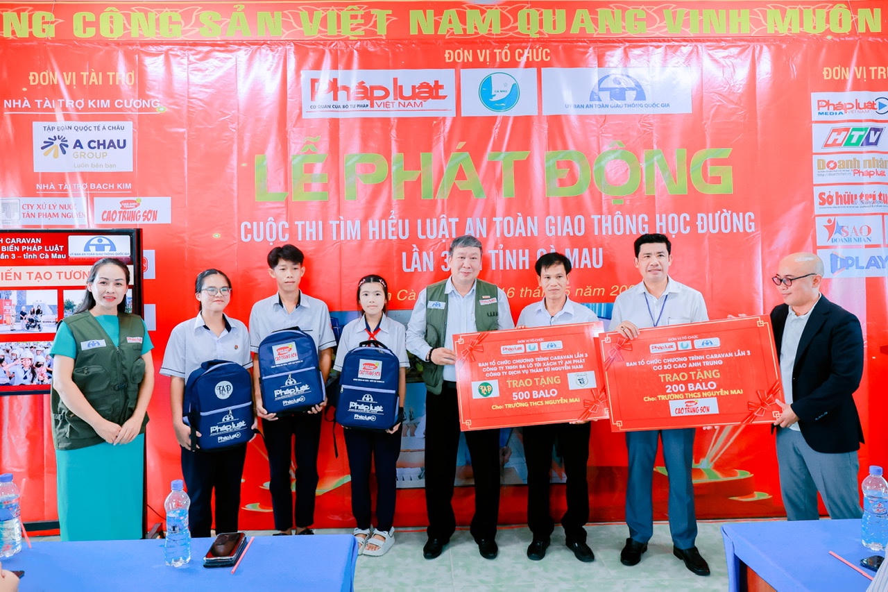 Caravan mùa 3: Khởi động hành trình tuyên truyền pháp luật và an toàn giao thông học đường tại Cà Mau 