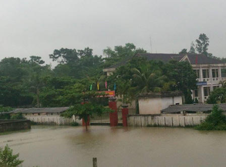 Ảnh hưởng bão số 3, nước sông ở Hà Tĩnh liên tục dâng cao