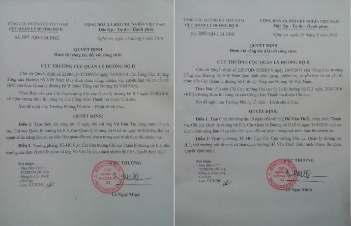 Bắt quả tang 2 cán bộ thanh tra giao thông nhận hối lộ