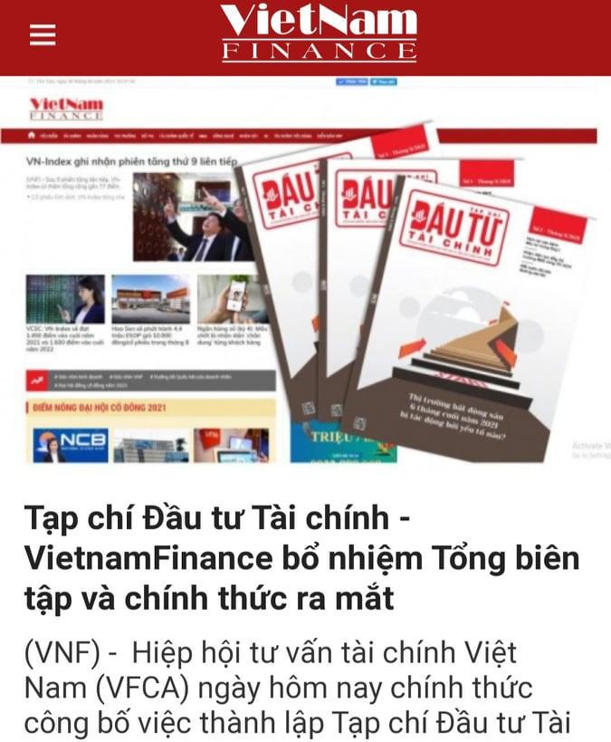 Nhà báo Hoàng Anh Minh giữ chức Tổng biên tập Tạp chí Đầu tư Tài chính - VietnamFinance