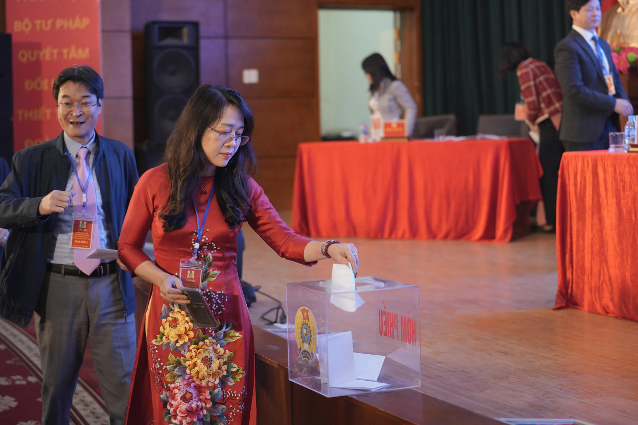 Tổ chức thành công Đại hội công đoàn cơ sở Cục Kiểm tra văn bản quy phạm pháp luật