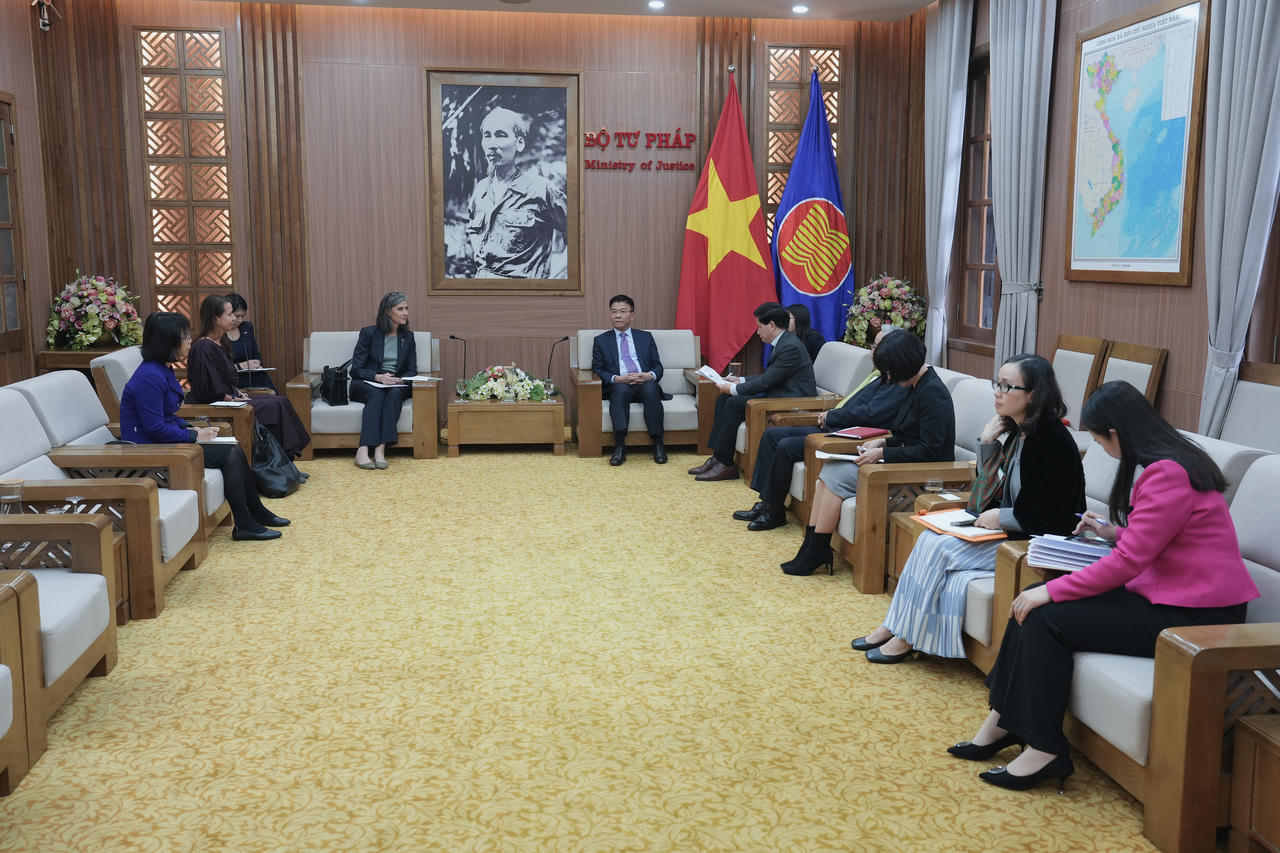 Tiếp tục mối quan hệ hợp tác tốt đẹp giữa Bộ Tư pháp Việt Nam và UNDP