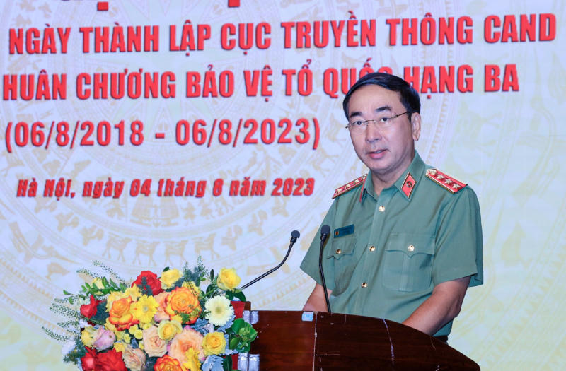 Cục Truyền thông Công an nhân dân đón nhận Huân chương Bảo vệ Tổ quốc hạng Ba