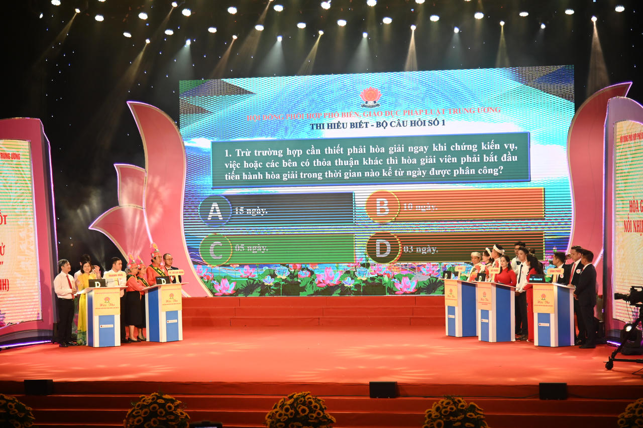 14 đội thi tranh tài tại Hội thi Hoà giải viên giỏi toàn quốc lần thứ IV