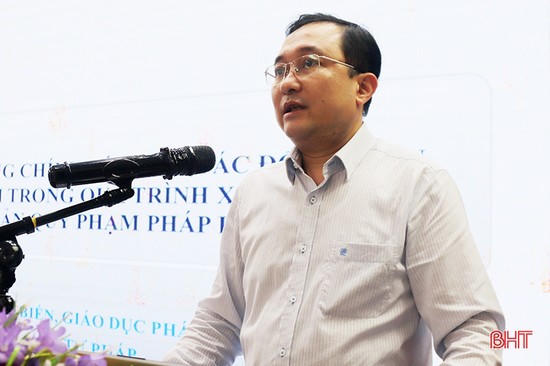 Sở Tư pháp Hà Tĩnh tổ chức Hội nghị tập huấn kỹ năng truyền thông dự thảo chính sách