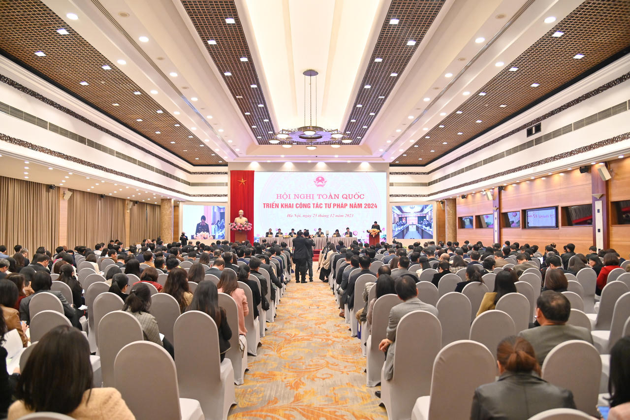 Khai mạc Hội nghị toàn quốc triển khai công tác tư pháp năm 2024