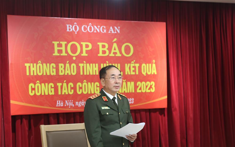 Bộ Công an họp báo thông báo tình hình, kết quả công tác công an năm 2023