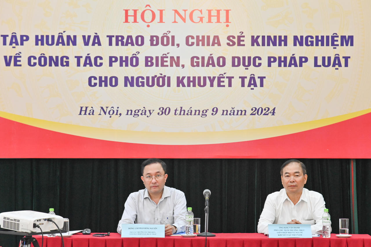 Tập huấn về công tác phổ biến, giáo dục pháp luật cho người khuyết tật