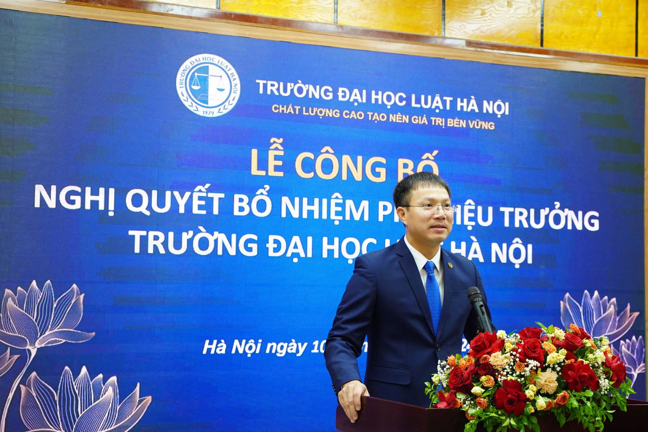 Trường Đại học Luật Hà Nội có tân Phó Hiệu trưởng