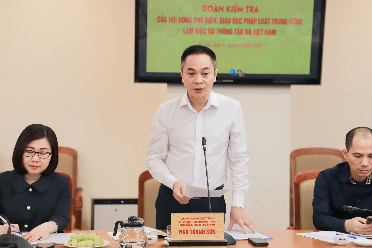 Kiểm tra công tác phổ biến pháp luật tại Thông tấn xã Việt Nam