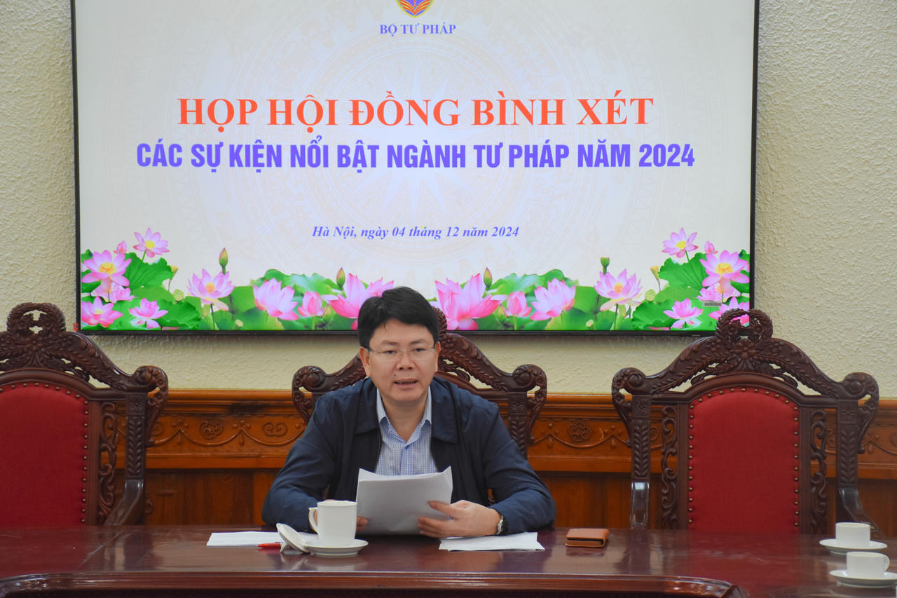 Họp Hội đồng bình xét sự kiện nổi bật ngành Tư pháp năm 2024