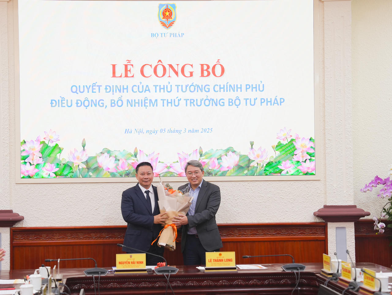 Công bố quyết định bổ nhiệm Thứ trưởng Bộ Tư pháp