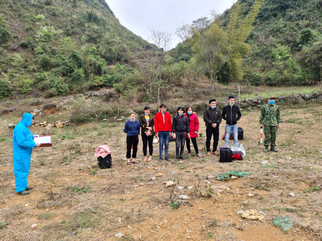 Đồn Biên phòng Ngọc Côn phát hiện 7 công dân nhập cảnh trái phép vào Việt Nam