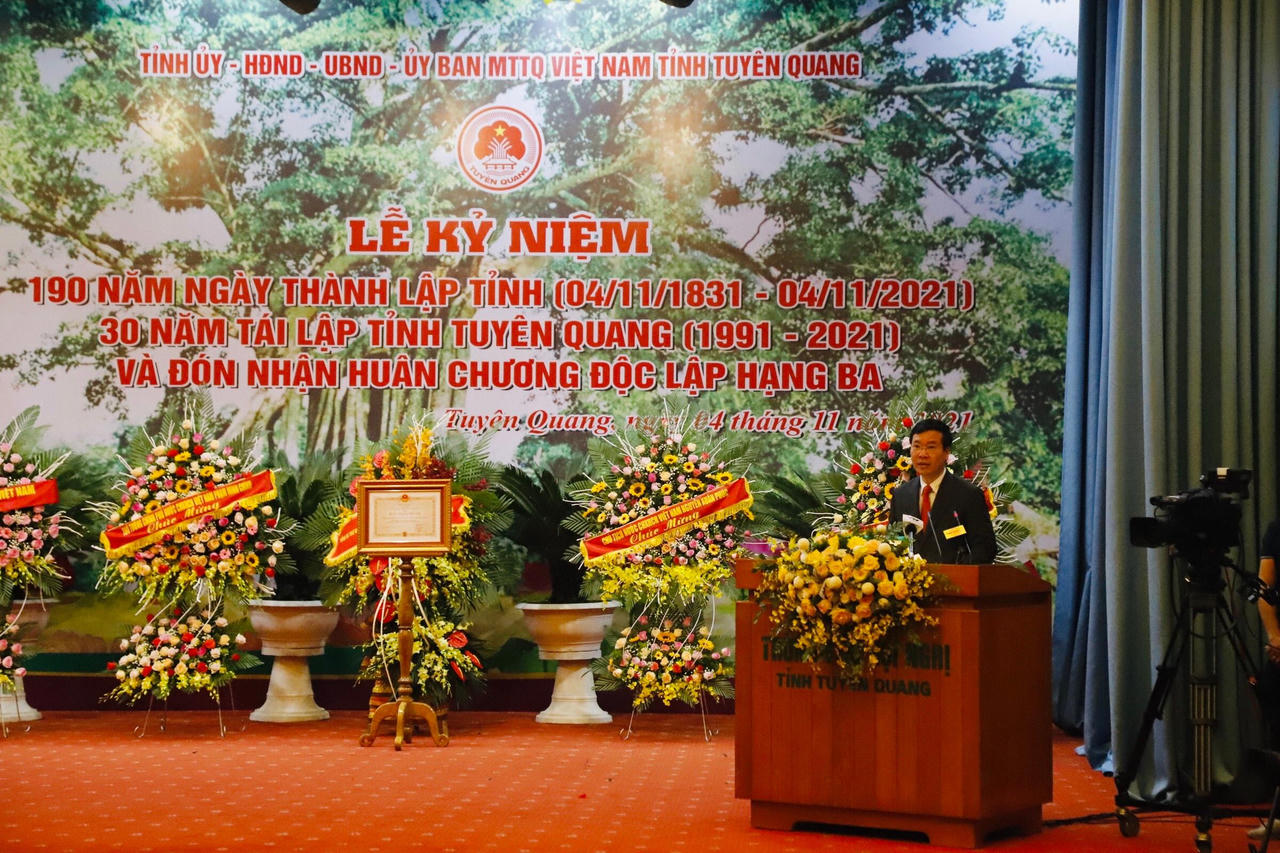 Tuyên Quang kỷ niệm 190 năm thành lập tỉnh và đón nhận Huân chương Độc lập hạng Ba