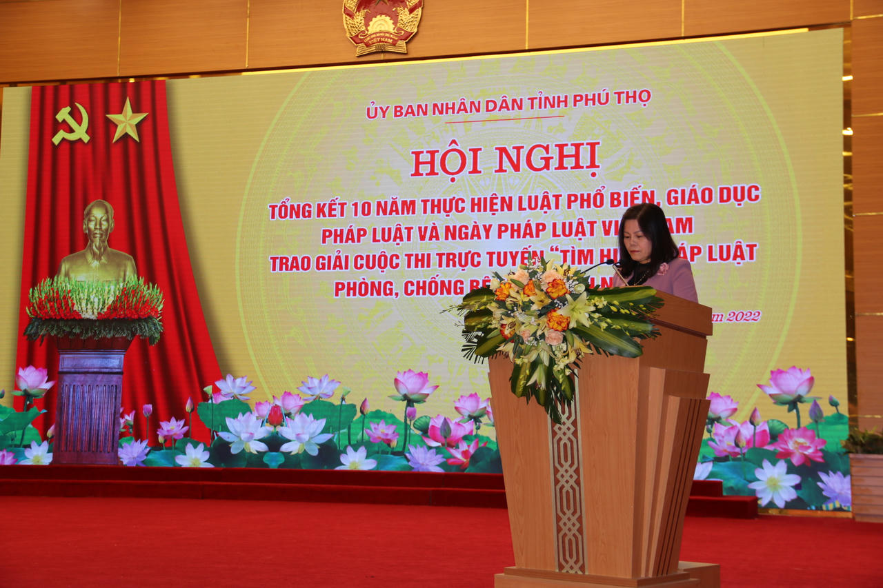 Phú Thọ: Tổng kết 10 năm thực hiện Luật phổ biến, giáo dục pháp luật và ngày Pháp luật Việt Nam