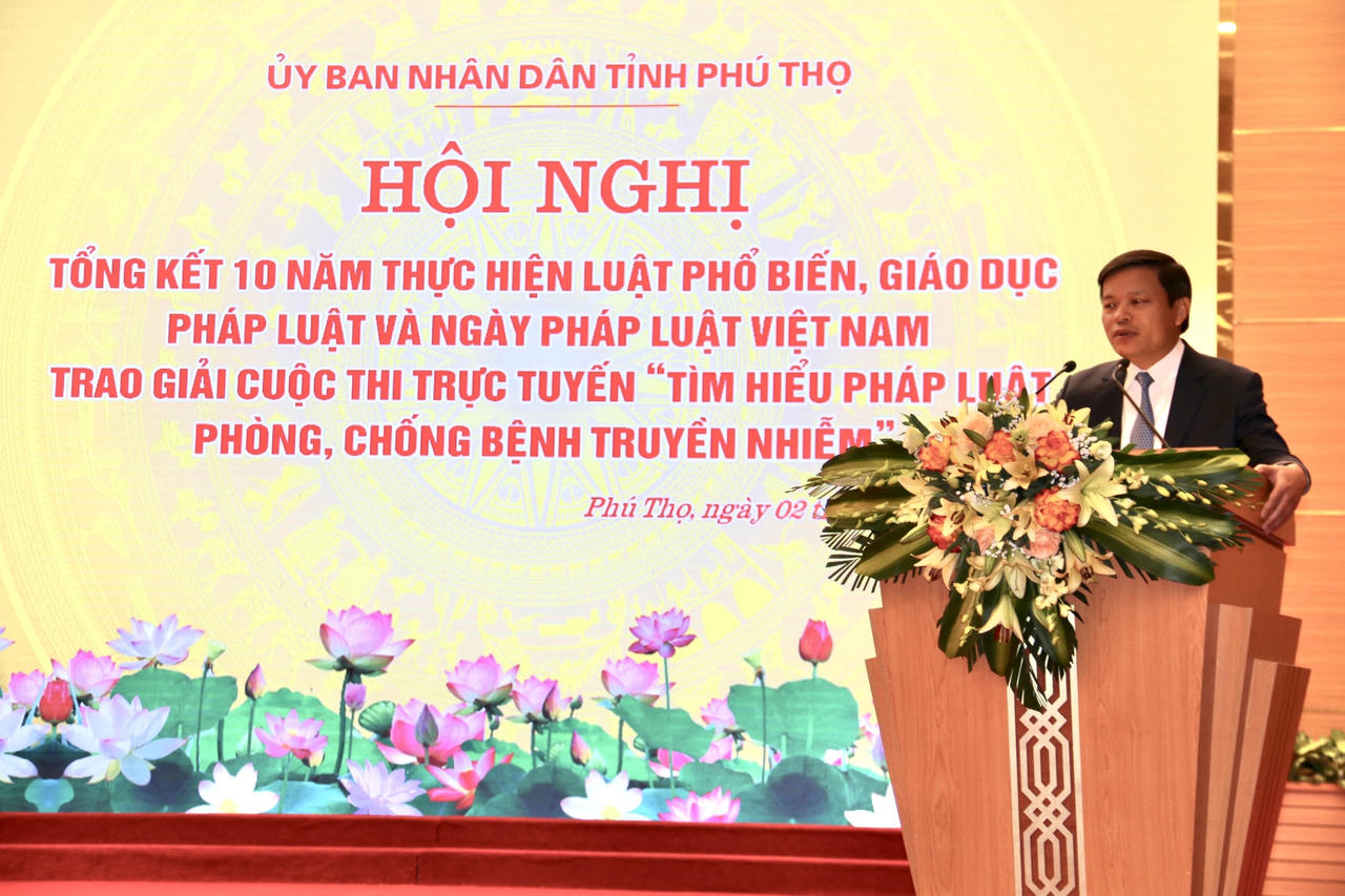 Phú Thọ: Tổng kết 10 năm thực hiện Luật phổ biến, giáo dục pháp luật và ngày Pháp luật Việt Nam