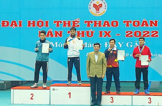 Đoàn Thể thao Thái Nguyên dẫn đầu môn Đẩy gậy