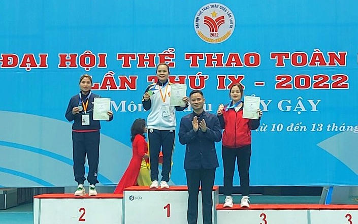 Đoàn Thể thao Thái Nguyên dẫn đầu môn Đẩy gậy