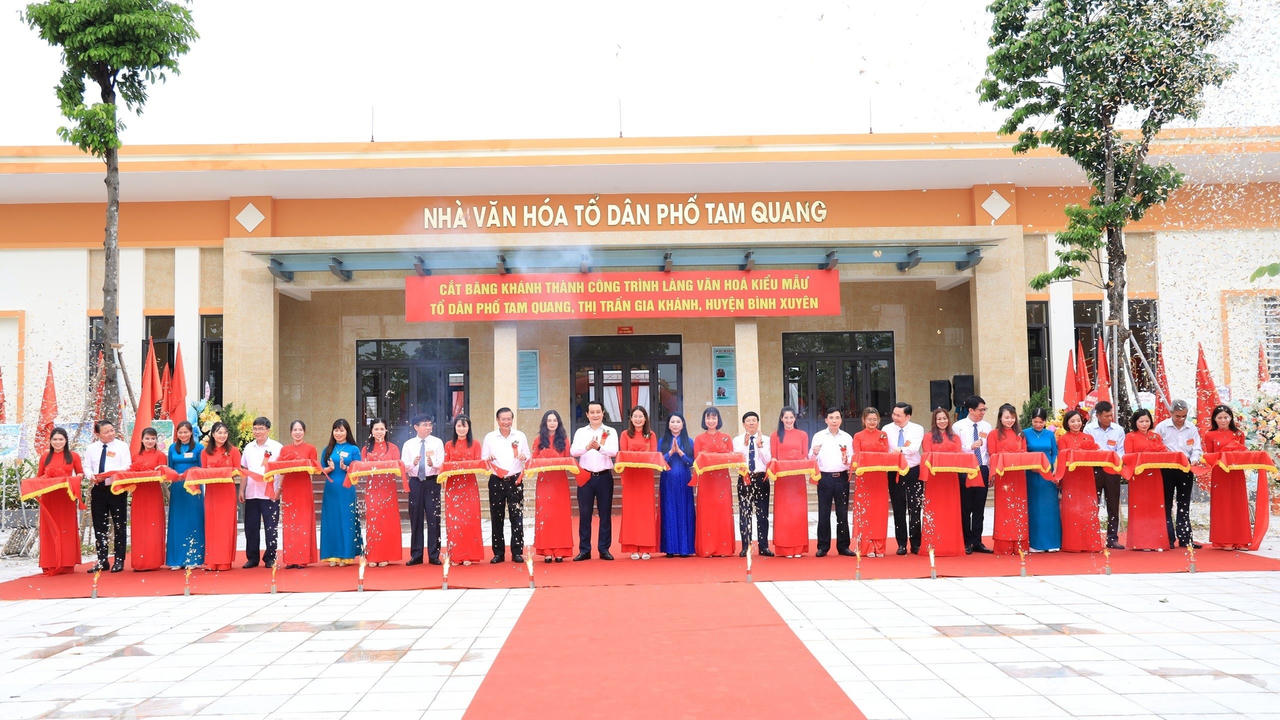 Đưa vào hoạt động khu thiết chế văn hóa – thể thao tổ dân phố Tam Quang, Vĩnh Phúc