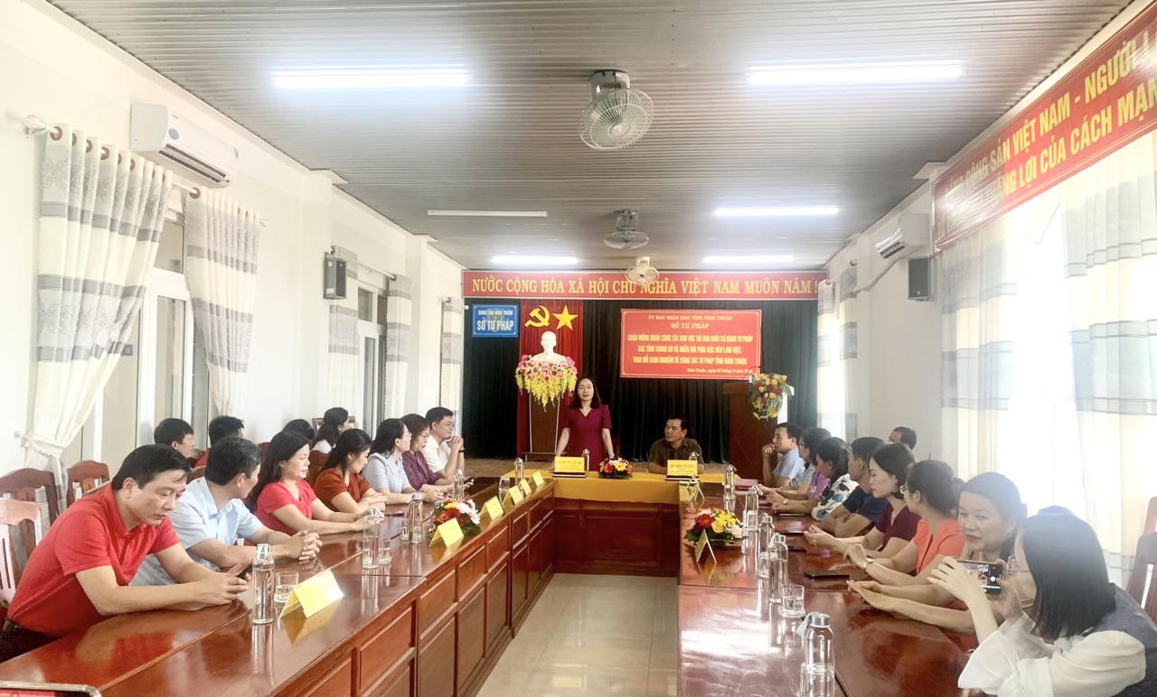 Đoàn Sở Tư pháp 7 tỉnh Trung du và miền núi phía Bắc trao đổi kinh nghiệm tại Bình Thuận và Ninh Thuận