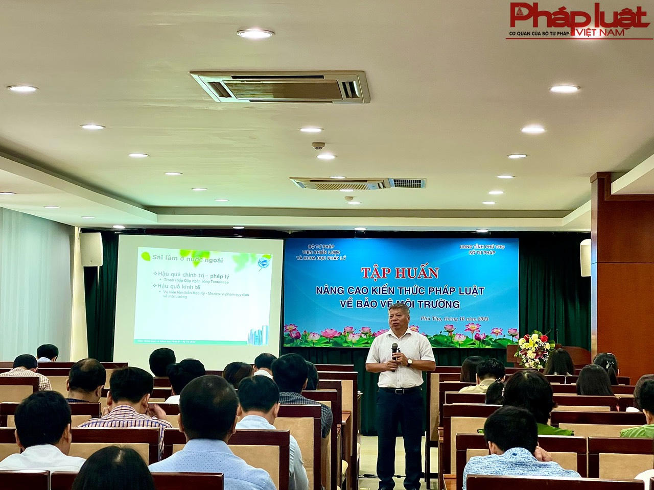 Bộ Tư pháp tập huấn nâng cao kiến thức pháp luật về bảo vệ môi trường tại Phú Thọ