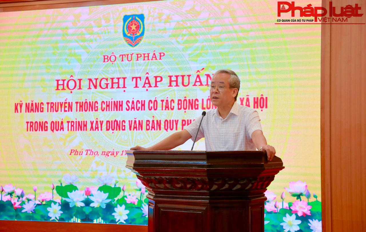Bộ Tư pháp tổ chức hội nghị tập huấn về kỹ năng truyền thông dự thảo chính sách khu vực miền Bắc tại Phú Thọ