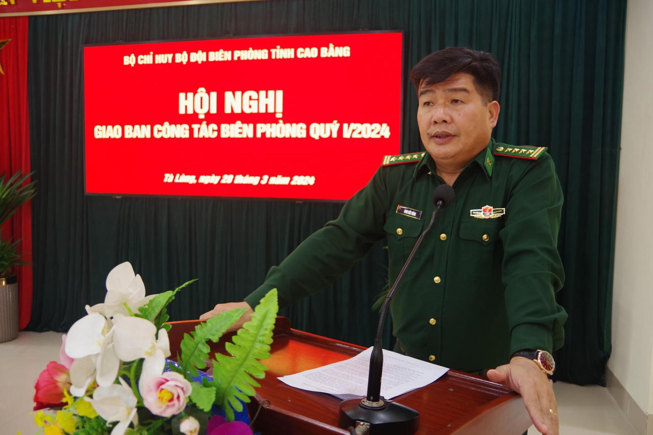 Bộ đội biên phòng Cao Bằng giao ban công tác biên phòng quý l năm 2024