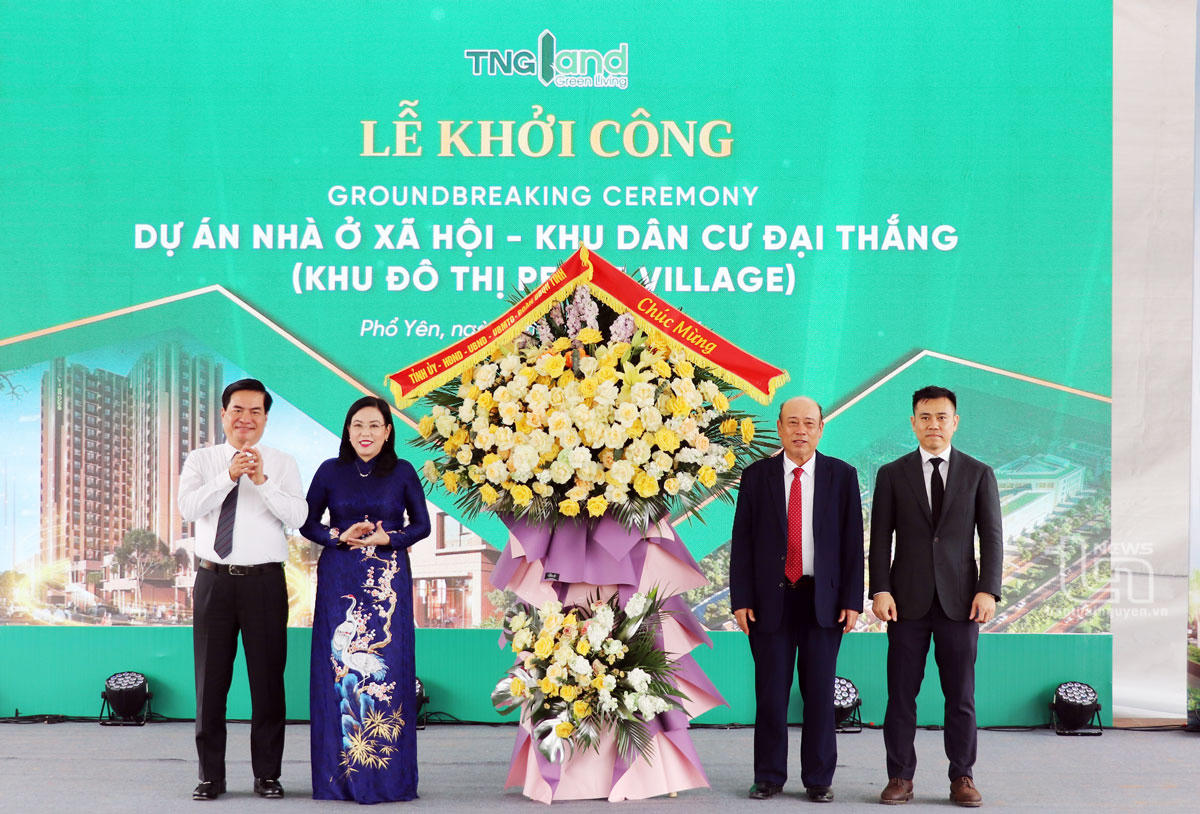 Thứ trưởng Bộ Xây dựng dự lễ khởi công Dự án nhà ở xã hội - Khu dân cư Đại Thắng tại Thái Nguyên