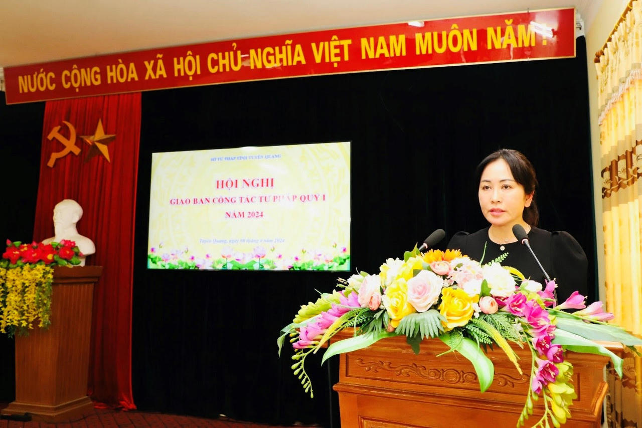 Sở Tư pháp Tuyên Quang giao ban công tác Tư pháp quý I năm 2024
