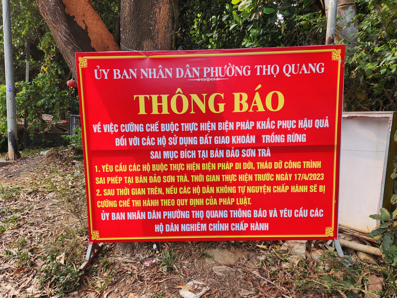 Tiến hành cưỡng chế các công trình trái phép trên bán đảo Sơn Trà 