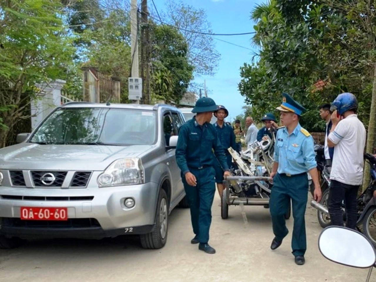 Hiện trường máy bay Su-22 rơi ở Quảng Nam khi đang huấn luyện