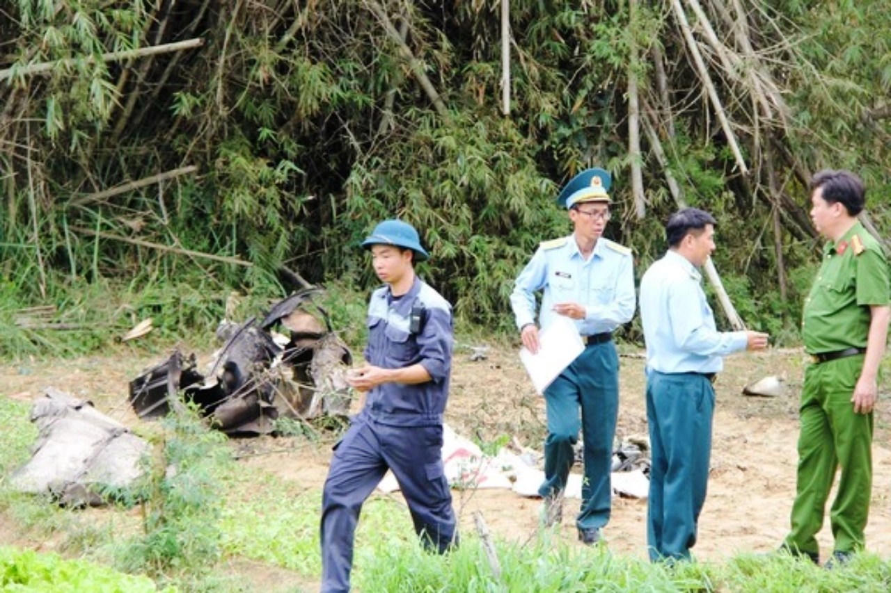 Hiện trường máy bay Su-22 rơi ở Quảng Nam khi đang huấn luyện
